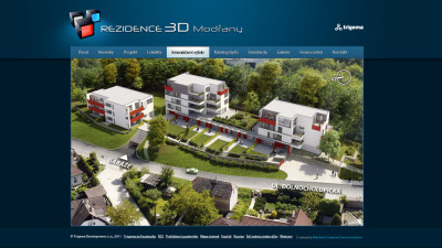 Webové stránky developerského projektu Rezidence 3D
